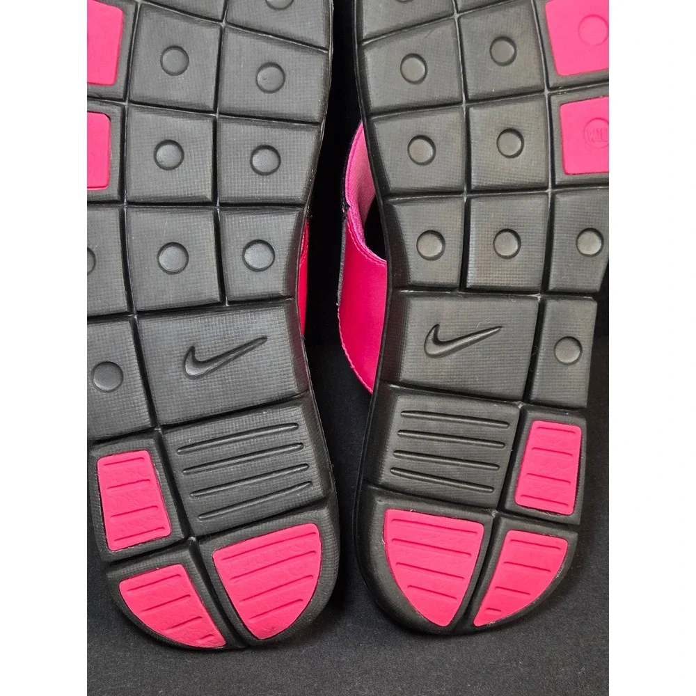 Nike Comfort Footbed Flip Flop Sandals Womens 10 Pink Black Thong 384525-601